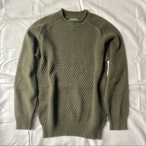 Woolrich Sage Green Textured Knit Sweater